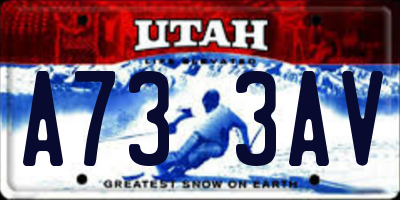 UT license plate A733AV