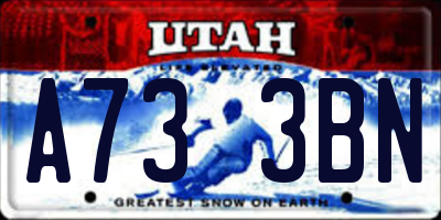 UT license plate A733BN