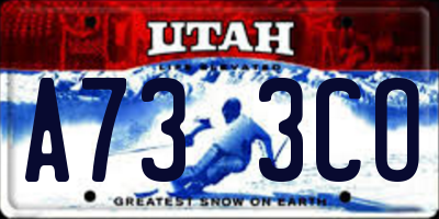 UT license plate A733CO