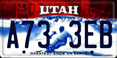 UT license plate A733EB