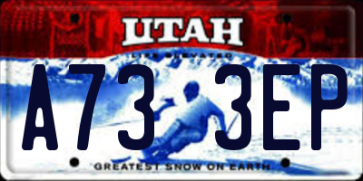 UT license plate A733EP