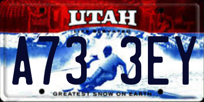 UT license plate A733EY