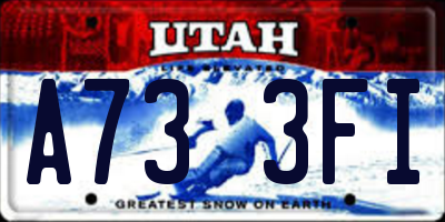 UT license plate A733FI