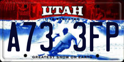 UT license plate A733FP