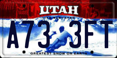 UT license plate A733FT