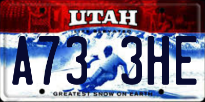 UT license plate A733HE