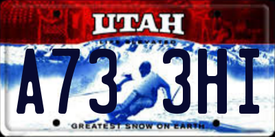 UT license plate A733HI