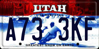 UT license plate A733KF