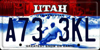 UT license plate A733KL