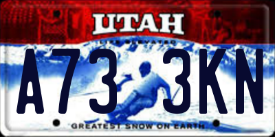 UT license plate A733KN