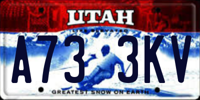 UT license plate A733KV