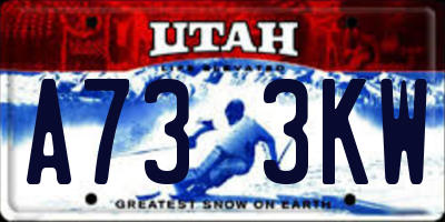 UT license plate A733KW