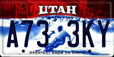 UT license plate A733KY