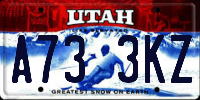 UT license plate A733KZ