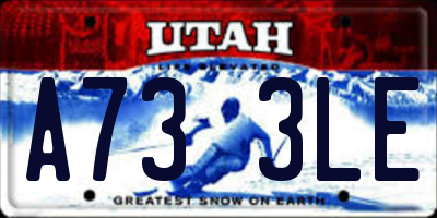 UT license plate A733LE