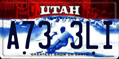 UT license plate A733LI