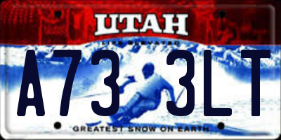 UT license plate A733LT