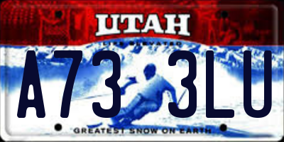 UT license plate A733LU