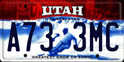 UT license plate A733MC