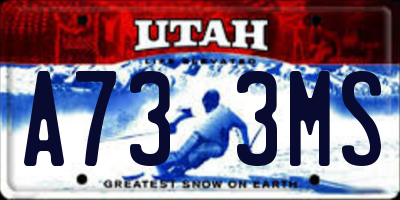 UT license plate A733MS