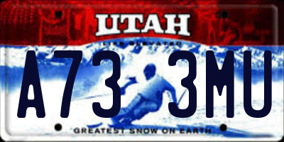UT license plate A733MU