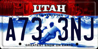 UT license plate A733NJ