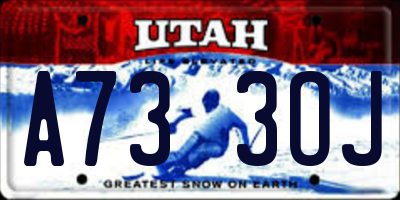 UT license plate A733OJ