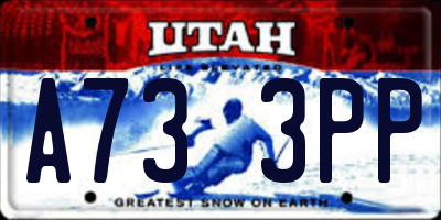 UT license plate A733PP