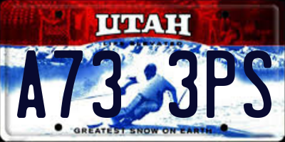 UT license plate A733PS