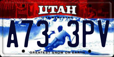 UT license plate A733PV