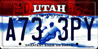 UT license plate A733PY