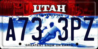 UT license plate A733PZ