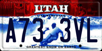 UT license plate A733VL