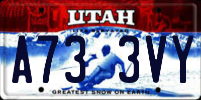 UT license plate A733VY