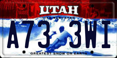 UT license plate A733WI