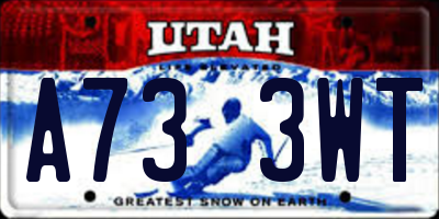 UT license plate A733WT