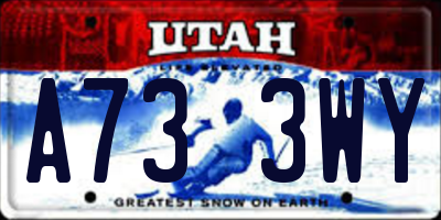 UT license plate A733WY