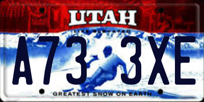 UT license plate A733XE