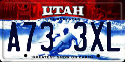 UT license plate A733XL