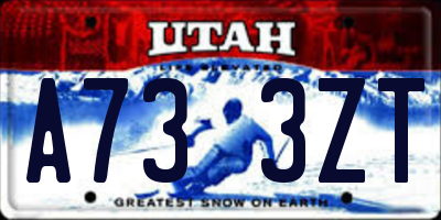 UT license plate A733ZT