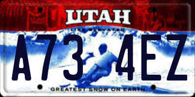 UT license plate A734EZ
