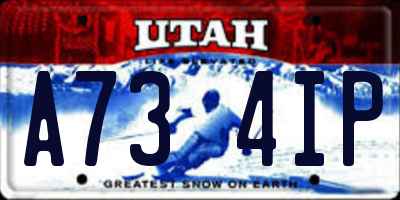 UT license plate A734IP