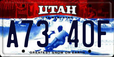 UT license plate A734OF