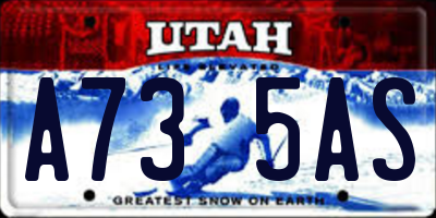 UT license plate A735AS