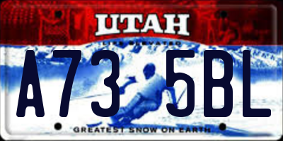 UT license plate A735BL