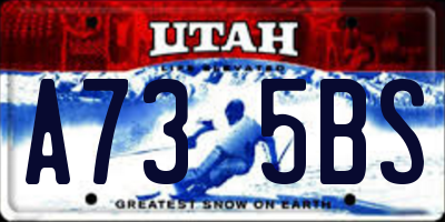 UT license plate A735BS