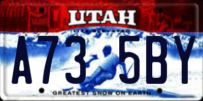 UT license plate A735BY