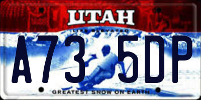 UT license plate A735DP