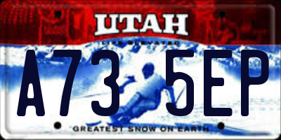 UT license plate A735EP