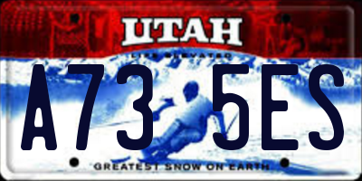 UT license plate A735ES